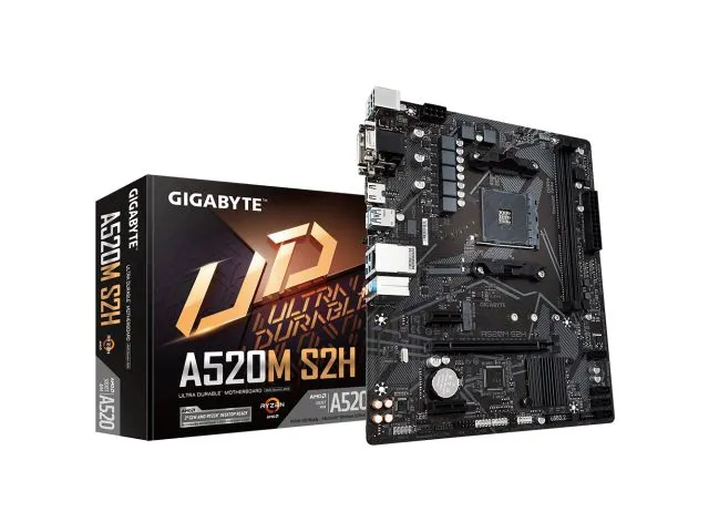 Matična ploča GIGABYTE A520M S2H, socket AM4, DDR4, VGA, DVI, HDMI