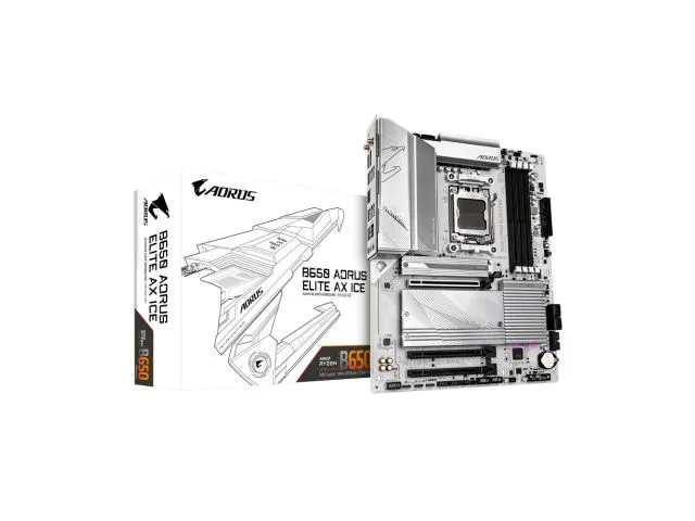 Matična ploča GIGABYTE B650 Aorus Elite AX Ice, socket AM5, DDR5, HDMI, DP, Wi-Fi 6E, BT 5.3, ATX