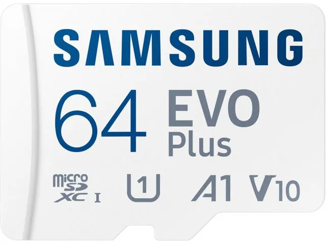 Memorijska kartica microSDXC 64 GB SAMSUNG EVO Plus, Class10 A1 UHS-I U1 V10, 160 MB/s + SD adapter (MB-MC64SA)