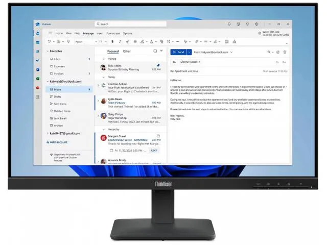 Monitor LENOVO ThinkVision S24-4e, 24", IPS. FHD 1920x1080px, 100Hz, 4ms, HDMI, VGA, tilt (64B5KAT1EU)