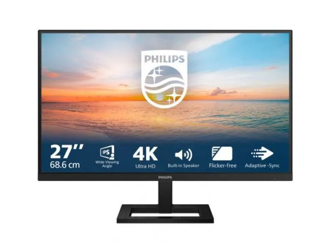 Monitor PHILIPS 27E1N1800AE, 27", IPS, UHD (4K), 4 ms, HDR10, AdaptiveSync, 2x HDMI, DP, zvučnici