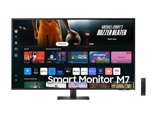 Monitor SAMSUNG Smart M70D LS43DM702UUXDU, 43", VA, UHD (4K), 4ms, HDR10, Smart TV/Tizen, 2xHDMI, USB-C (65W), USBx3, WiFi, BT, zvučnici