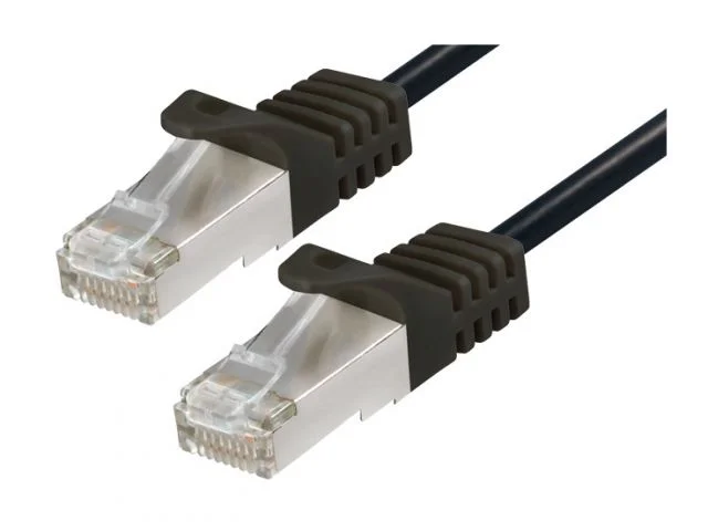 Mrežni kabel S/FTP Cat6a TRANSMEDIA, 2 m, crni