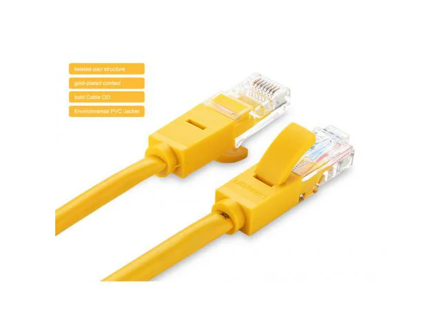 Mrežni kabel U/UTP Cat5e UGREEN, 3 m, žuti, 1 Gbps, 100 Mhz/s
