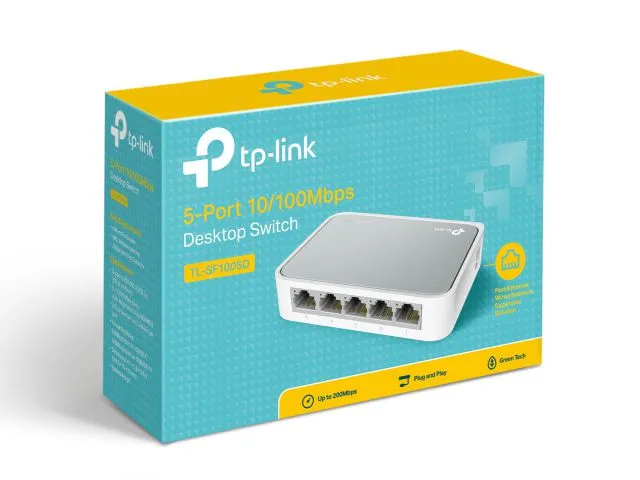Mrežni switch TP-LINK TL-SF1005D, 10/100 Mbps, Fast Ethernet, 5-port