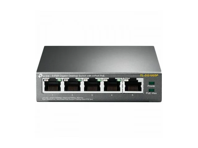Mrežni switch TP-LINK TL-SG1005P, 10/100/1000 Mbps, Gigabit Ethernet, 5-port, 4x PoE, metalno kućište