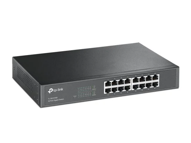Mrežni switch TP-LINK TL-SG1016D, 10/100/1000 Mbps, Gigabit Ethernet, 16-port, desktop/rackmount, metalno kućište