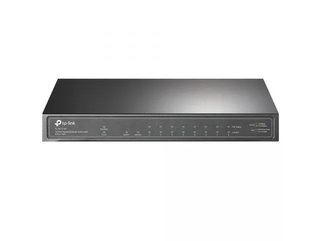 Mrežni switch TP-LINK TL-SG1210P, 10/100/1000 Mbps, Gigabit Ethernet, 10-port, 8xPoE+, 1xGLAN, 1xSFP, metalno kućište (63 W)