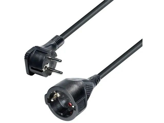 Naponski kabel TRANSMEDIA, produžni, schuko utičnica, 10m, crni