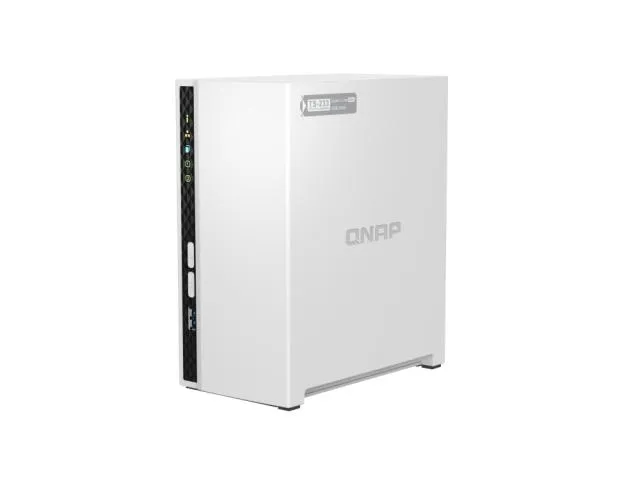 NAS QNAP TS-233, 2-bay NAS server, 2.5"/3.5" HDD/SSD, ARM Cortex-A55, 2 GB RAM, 1x 1GbE, 1x USB 3.2 Gen1, 2x USB 2.0, Wake on LAN/WAN, bijeli