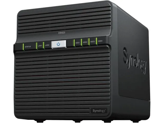 NAS SYNOLOGY DS423 DiskStation, 4-bay NAS server, 2.5"/3.5" HDD/SSD podrška, Hot Swappable HDD, Wake on LAN/WAN, 2 GB, 2x GLAN, 2x USB 3.2 Gen 1