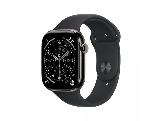 Pametni sat APPLE Watch S11, Cellular, 42mm, Slate Titanium Case / Black Sport Band, M/L (mf8t4wf/a)