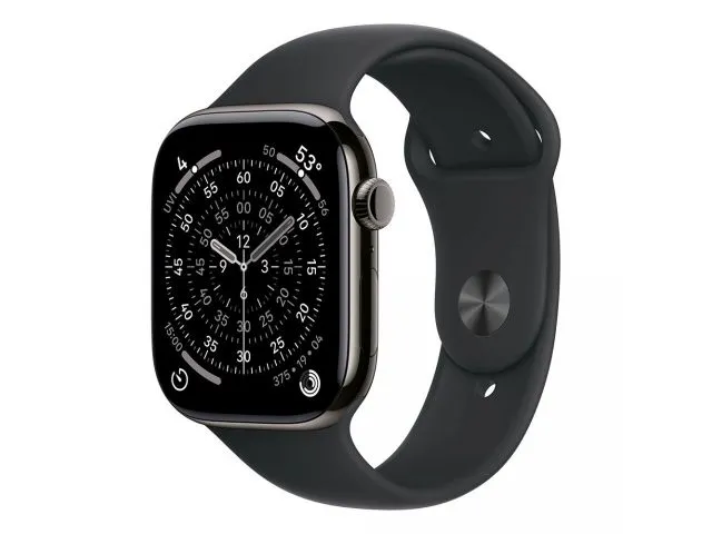Pametni sat APPLE Watch S11, Cellular, 46mm, Slate Titanium Case / Black Sport Band, S/M (mfd14wf/a)