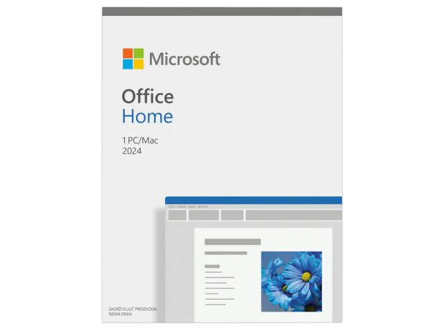 Programski paket MICROSOFT Office Home 2024, All Languages, prenosiva licenca za 1 PC ili Mac za kućnu upotrebu, download