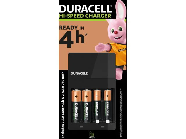 Punjač DURACELL + 2xAA + 2xAAA baterija, brzi, 4h