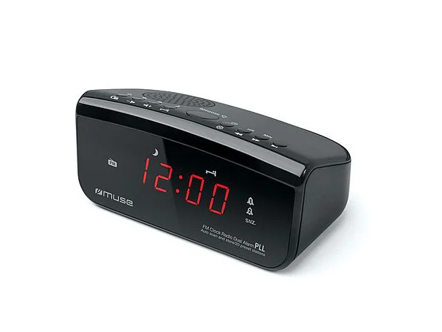 Radio budilica MUSE M-12CR, crna