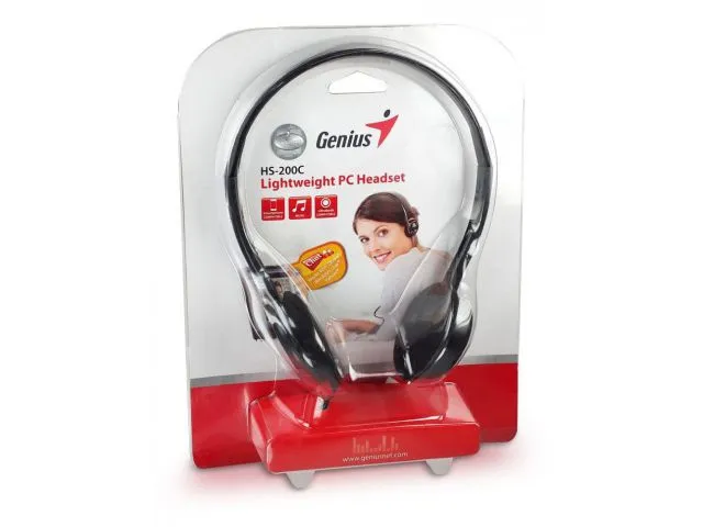 Slušalice + mikrofon GENIUS HS-230U, žične, crne