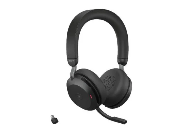 Slušalice za PC JABRA Evolve2 75 Link380c MS, bežične, ANC, Stereo, mikrofon(NC), crne(27599-999-899)