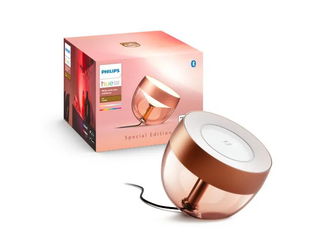 Stolna LED svjetiljka PHILIPS Hue Iris Gen4, 570lm, 2000-6500W, White/Color, BT/Zigbee, bakrena (929002376803)