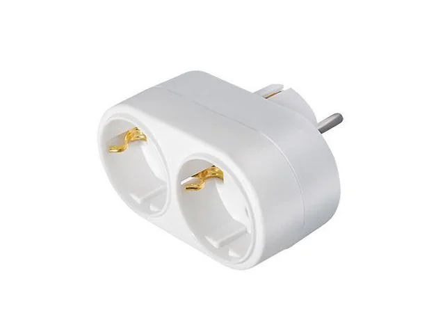 Strujni razdjelnik TRANSMEDIA Multiple adapter 2x CEE 7 7 plug, bijeli (TRN-NV1-SWL)