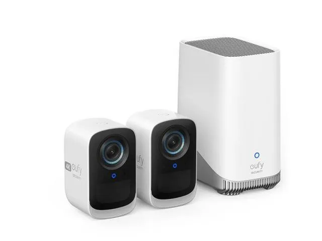Sustav za videonadzor ANKER EUFY eufyCam 3C (2-Cam Kit + Homebase 3), vanjski, UHD (4K), baterijski, AI detekcija, 16TB, IP65, bijeli (T8881321)