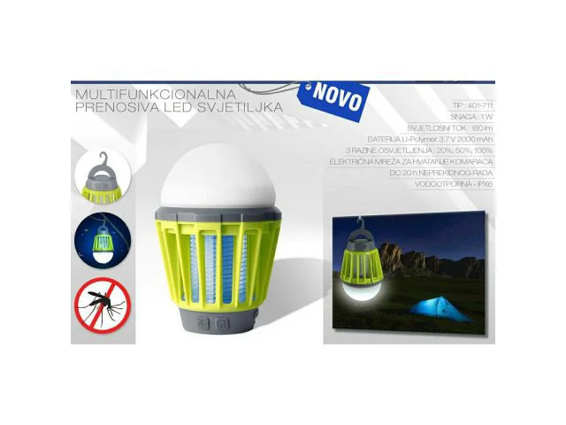 Svjetiljka UV protiv komaraca COMMEL LED 3.7V, 2000mAH, MosquitoKiller