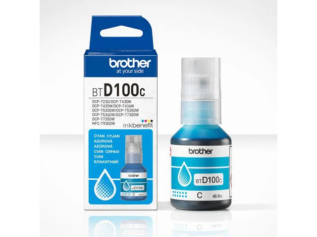 Tinta BROTHER BTD100C, plava