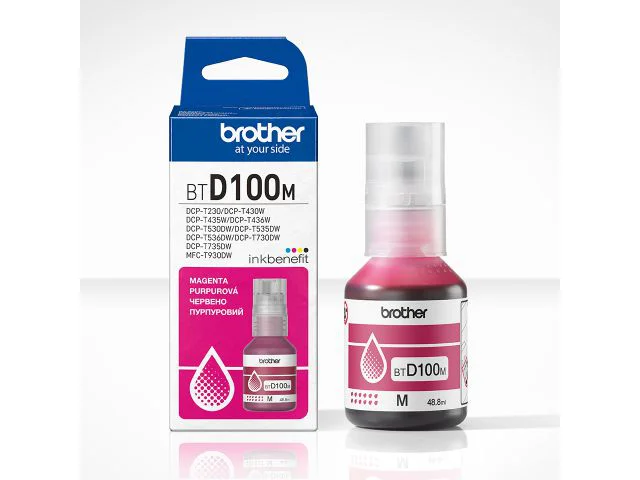 Tinta BROTHER BTD100M, magenta