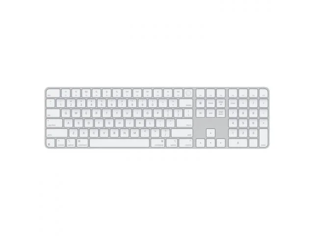 Tipkovnica APPLE Magic Keyboard with Touch ID and Numeric Keypad for Mac models with Apple silicon, International English, White Keys (mxk73z/a)