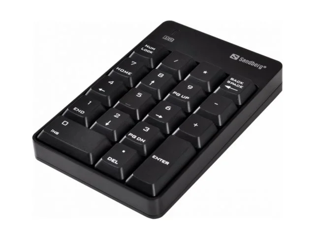Tipkovnica SANDBERG Wireless Numeric Keypad 2, bežična, numpad, crna