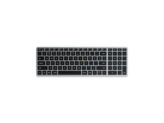 Tipkovnica SATECHI Slim X2 Bluetooth, bežična, USB-C, US, siva (ST-BTSX2M)
