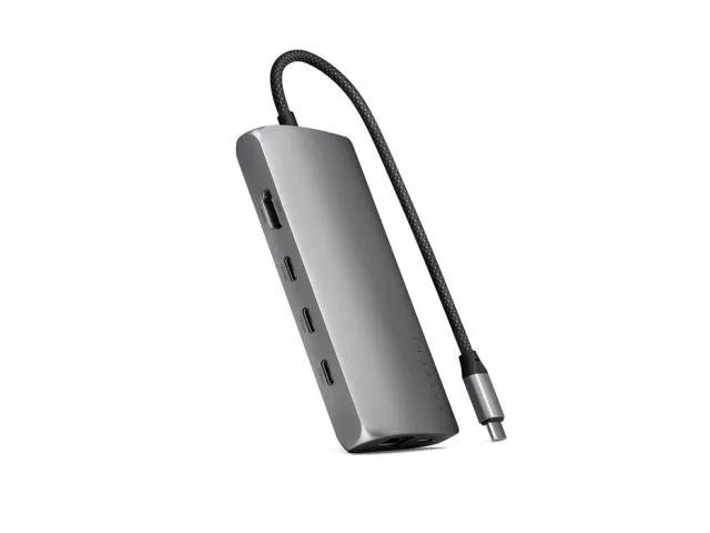 USB-C HUB SATECHI USB-C MultiPort Adapter 8K with Ethernet V3, sivi (ST-P8KEM)