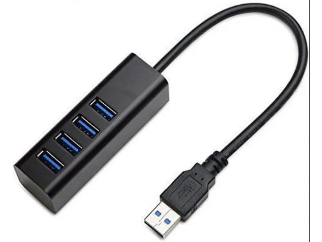 USB HUB ASONIC, 4x USB 3.0, aluminij, crni