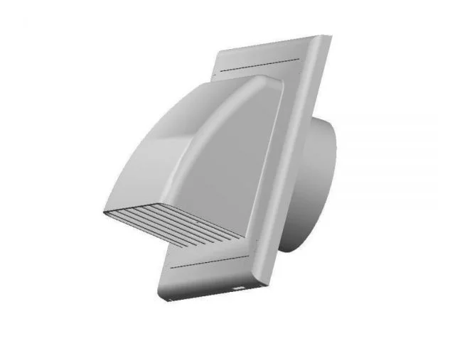 Ventilacijska rešetka AWENTA KO125-30 bijela s klapnom
