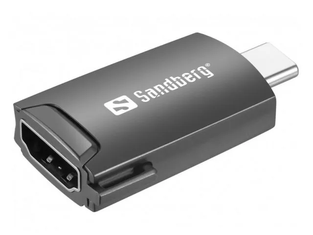Video adapter SANDBERG USB-C (m) na HDMI (ž), crni