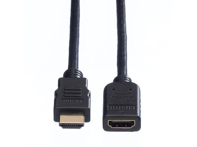 Video kabel HDMI(m) na HDMI(ž) ROLINE VALUE, 5 m, produžni, crni