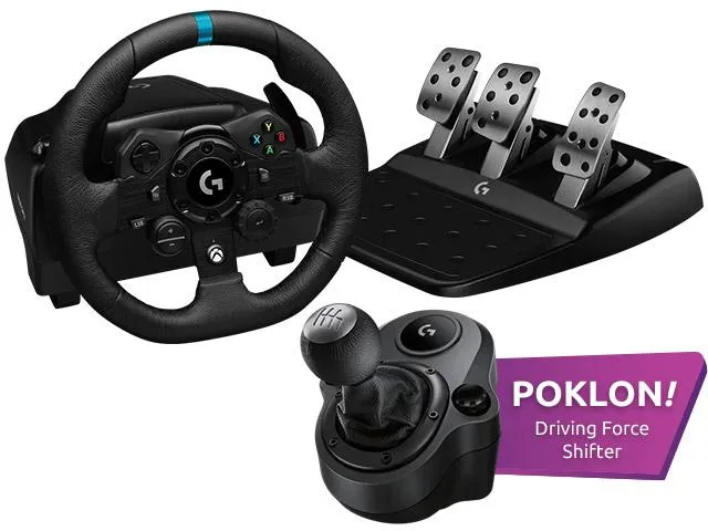 Volan LOGITECH G923, TrueForce Racing Wheel, crni + poklon Driving Force Shifter (991-000531)