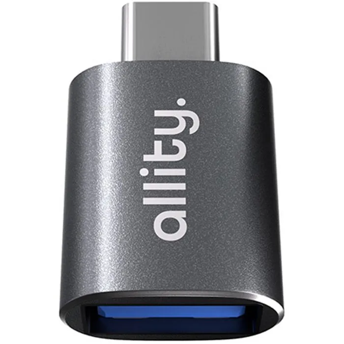 Adapter Allity ABA-102, USB-C (M) na USB-A (Ž), Grey