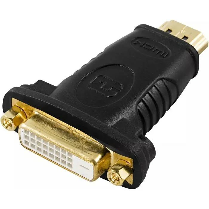 Adapter Deltaco, HDMI (M) na DVI-D (Ž), Black