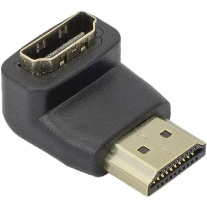 Adapter SBOX, HDMI (M) na HDMI (Ž), kutni, Black