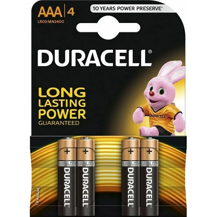 Baterije Duracell AAA, 4 komada -  5000394077164