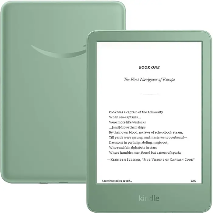 E-Book Reader Amazon Kindle 2024, 6", 16GB, WiFi, 300dpi, Special Offers, Matcha