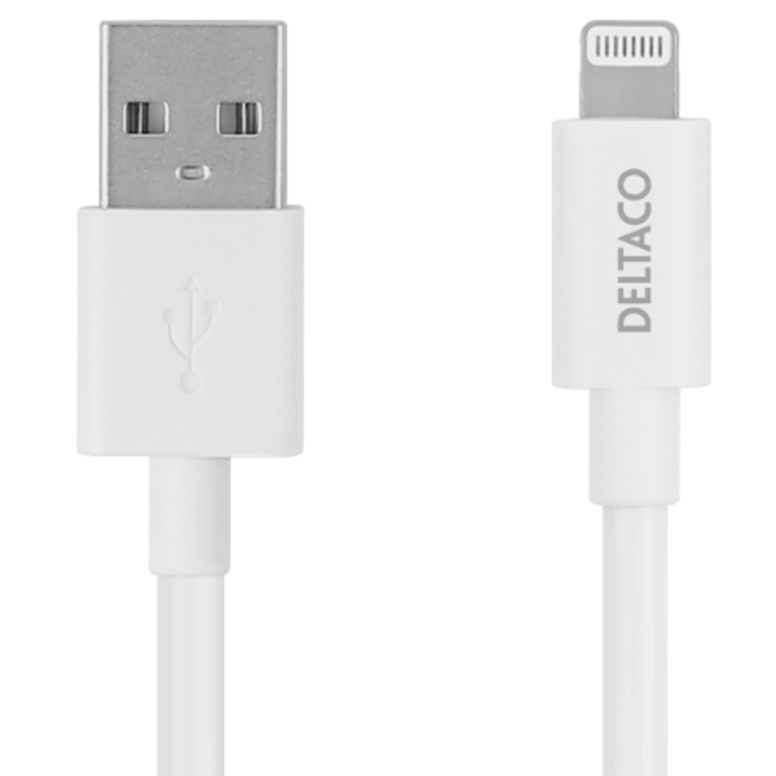 Kabel Deltaco, USB-A (M) na Lightning (M), 1.0m, Silver