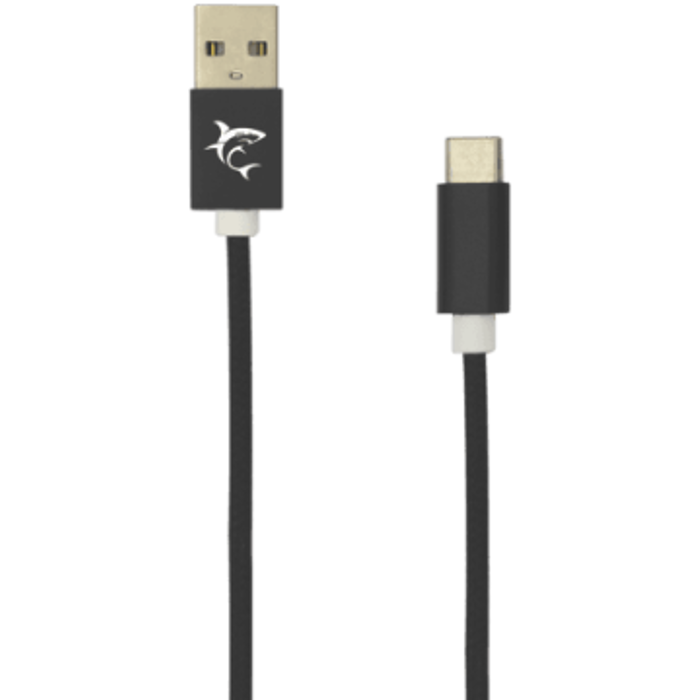 Kabel White Shark Adder, USB-A (M) na USB-C (M), 2.0m, Black