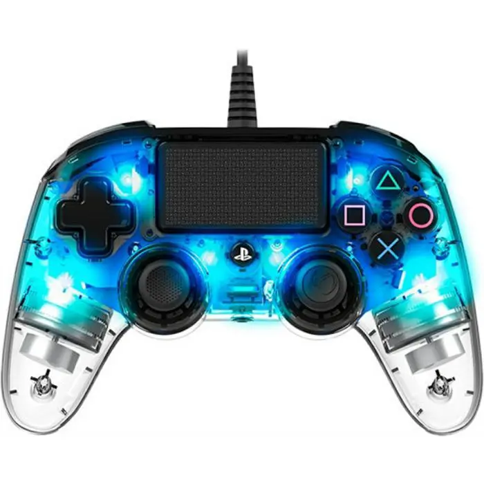 Kontroler Nacon Compact Illuminated, žičani, PC, PS4, Clear-Blue