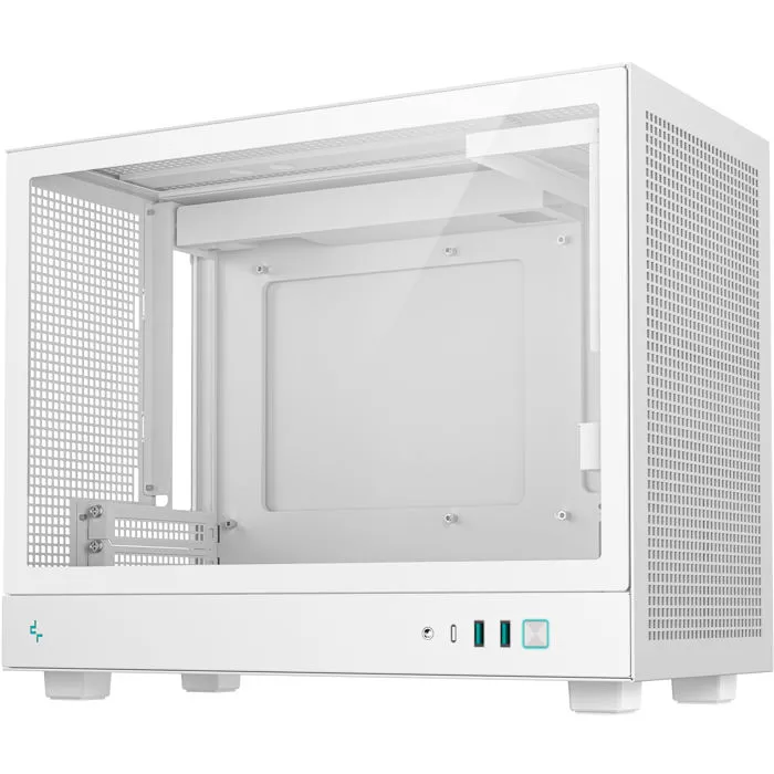Kućište DeepCool CH160 Plus WH, Mid tower, kaljeno staklo, bez napajanja, Micro ATX, White