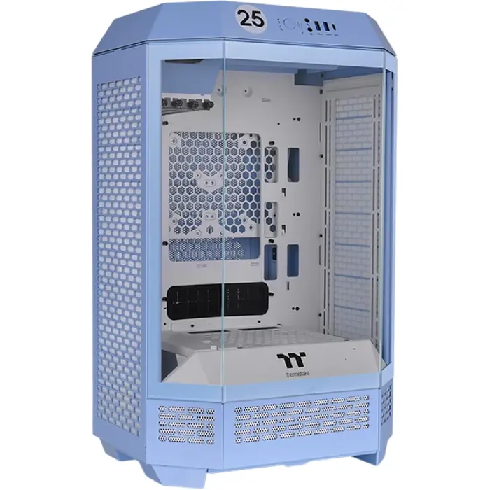 Kućište Thermaltake The Tower 300 Hydrangea Blue, Micro tower, kaljeno staklo, bez napajanja, Micro ATX, Blue