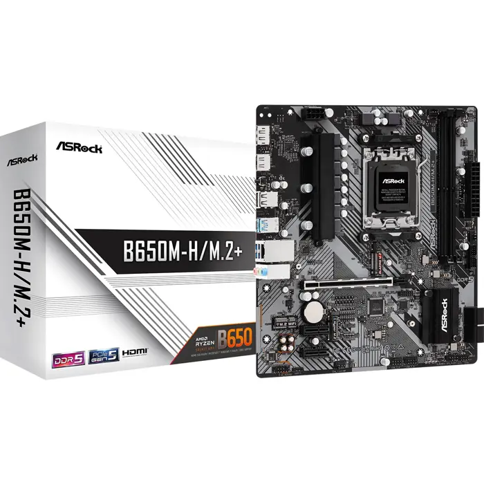 Matična ploča ASRock B650M-H/M.2+, AMD AM5, Micro ATX