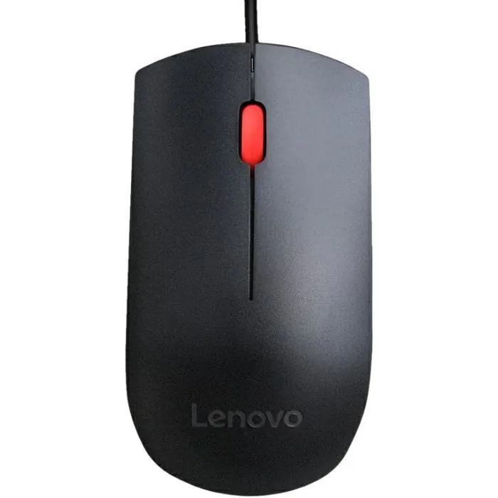 Miš Lenovo Essential, žičani, Black