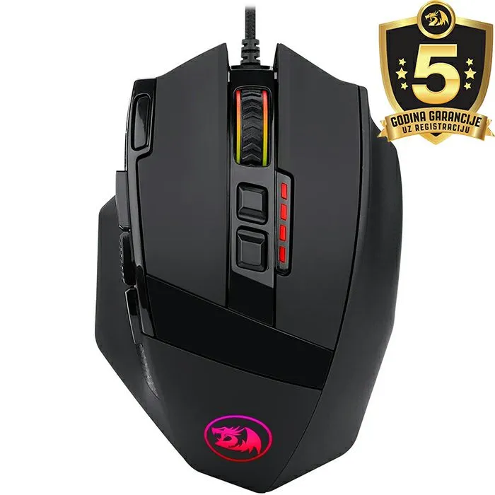 Miš Redragon Sniper M801, žičani, gaming, 12400DPI, RGB, Black